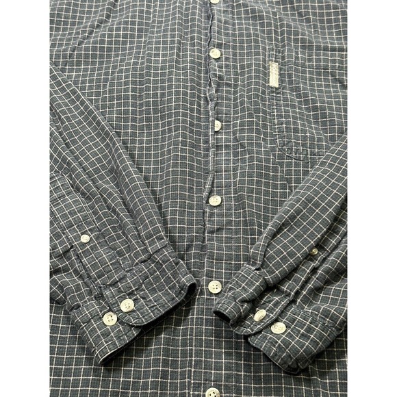 Columbia Mens Flannel Checkered Shirt Size 2XL Long Sleeve Button Up Dark Green - Picture 6 of 8